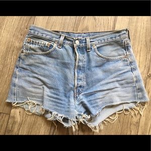 Levi’s cutoff denim shorts. Size 32.